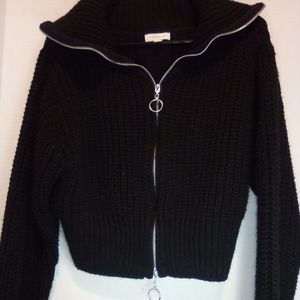 Wool-blend Cardigan with zipper